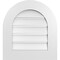 Ekena Millwork Round Top Surface Mount PVC Gable Vent: Functional, w/ 3-1/2"W x 1"P Standard Frame, 20"W x 22"H GVPRT20X2201SF - alternate 1